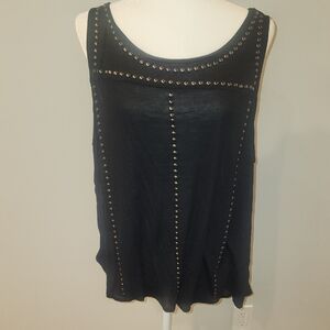 Jennifer Lopez Black Studded Tank Top
